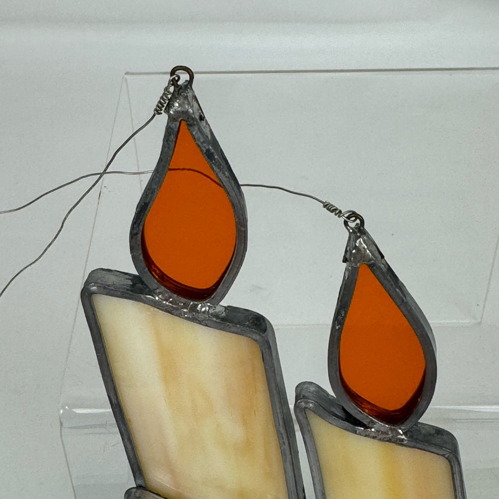 Beautiful Stain Glass Sun Catcher Candles with Holly - Picture 8 of 10
